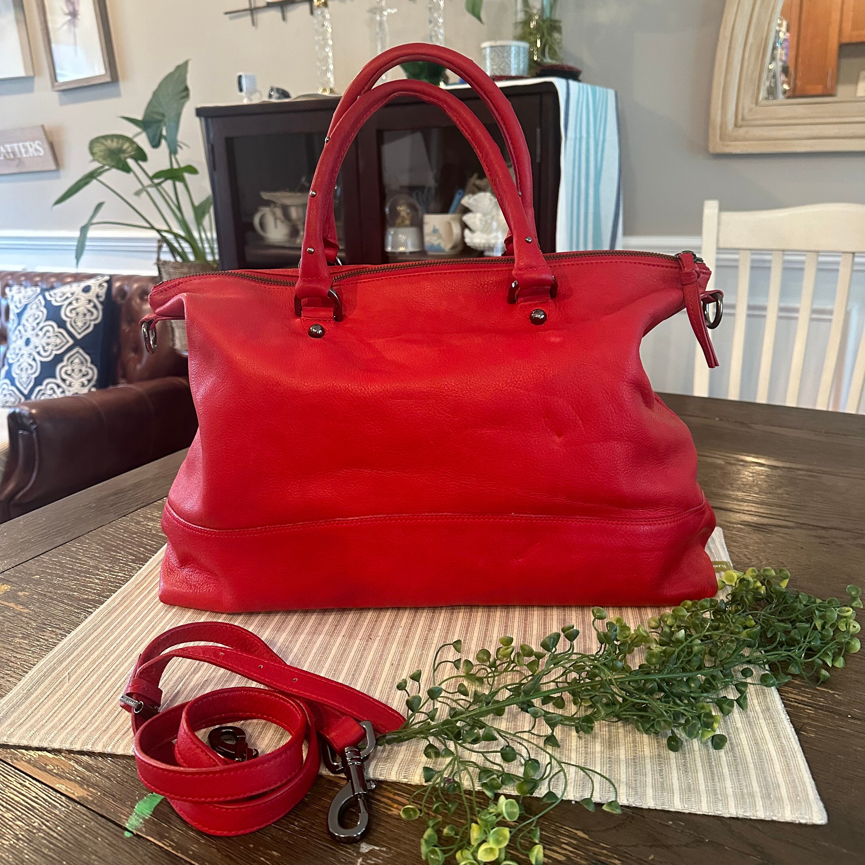Mulberry red tote bag new arrivals