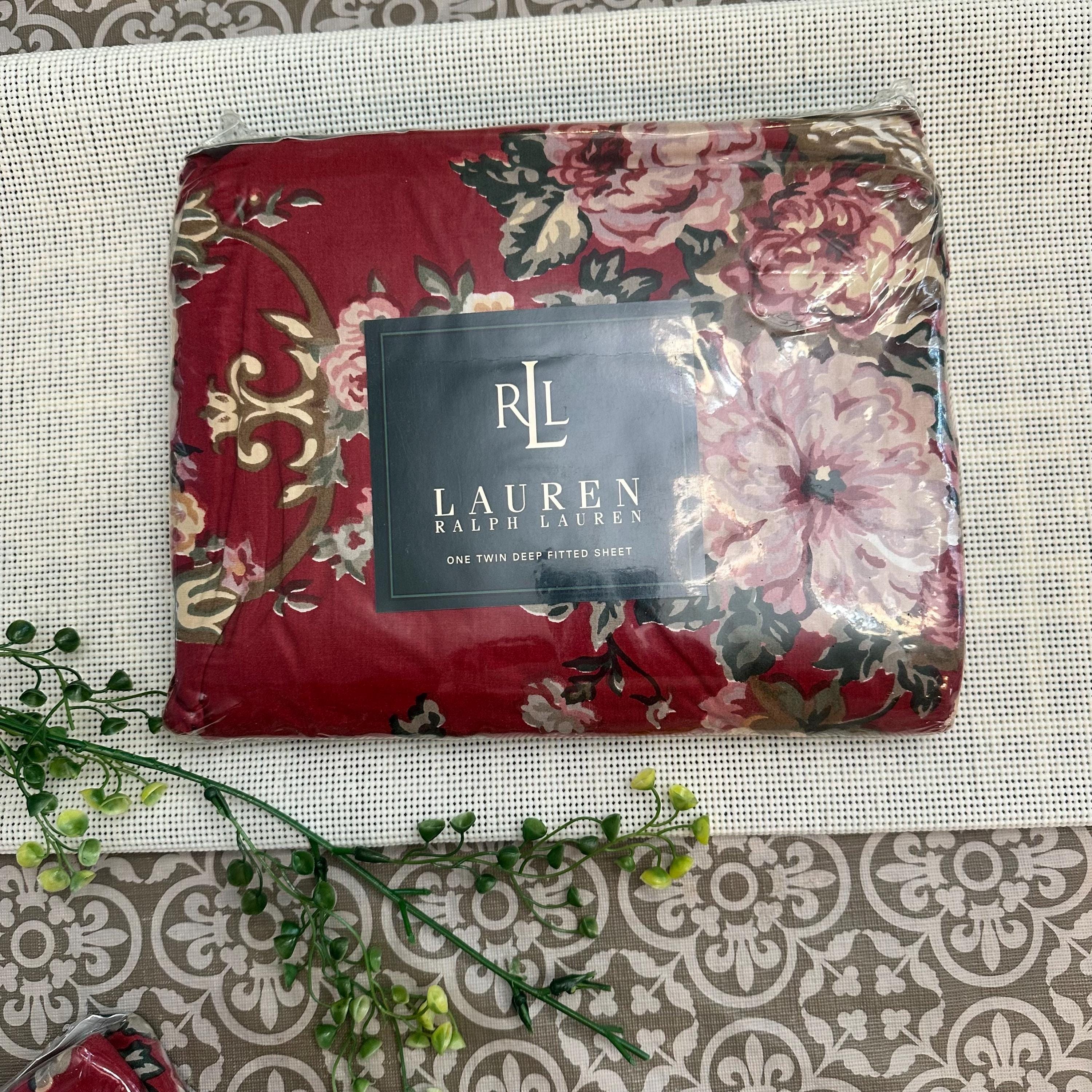 未開封　RALPH LAUREN ツイン　フィッテッドシーツ　花柄 POLO RALPH LAUREN(ポロラルフローレン) 花柄Tシャツ スカイ