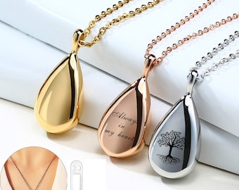 Personalized Urn Necklace Keepsake Memorial Jewelry for Ashes for Cat/Dogs Pet Loss Gifts Pet Photo Custom Stainless Steel Pet Necklace
