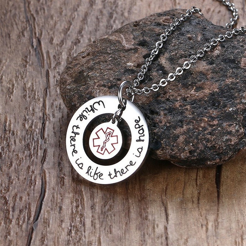 Exclusive Personalized Medical Alert Necklaces Stainless Etsy