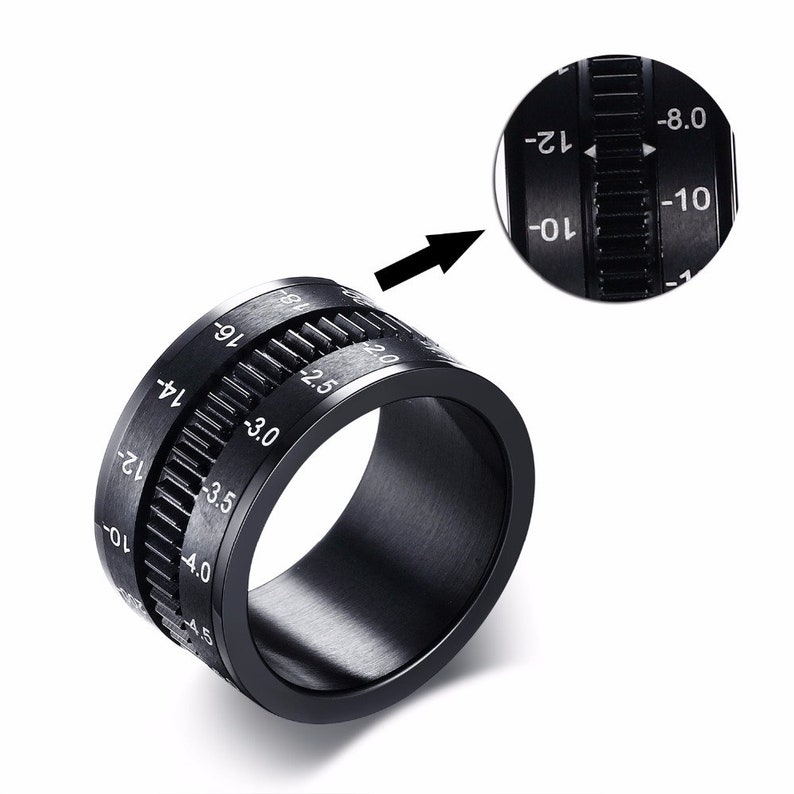 Customalized Rotatable Camera Lens Ring Black Unique 12mm Etsy