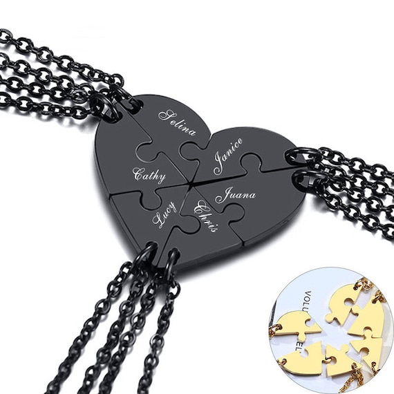 Buy Hisatan Personalized Necklace Custom 2/3/4/5/6 Pieces Matching Puzzle  Piece BFF Friendship Necklaces Set, Stainless Steel Best Friends Forever  Soul Sister Gift for Women Men Online at desertcartINDIA