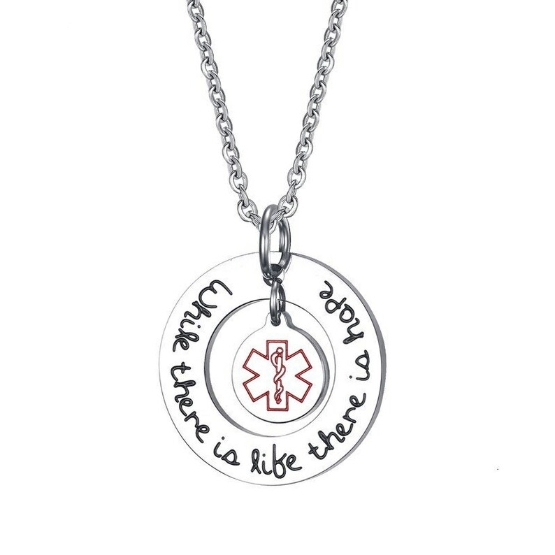 Exclusive Personalized Medical Alert Necklaces Stainless Etsy