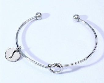 Women Adjustable Custom Cuff Bracelets Personalized Love Girls Bangle for Her Free Engraving