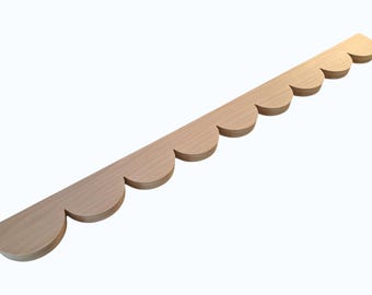 Custom Scallop Wood Trim – Made to Order Lengths & Sizes