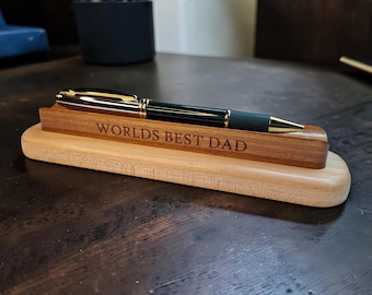 Custom Engraved Wooden Pen Holder
