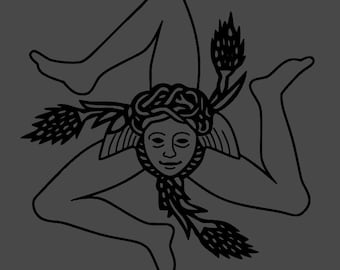 Sicilian Trinacria SVG File