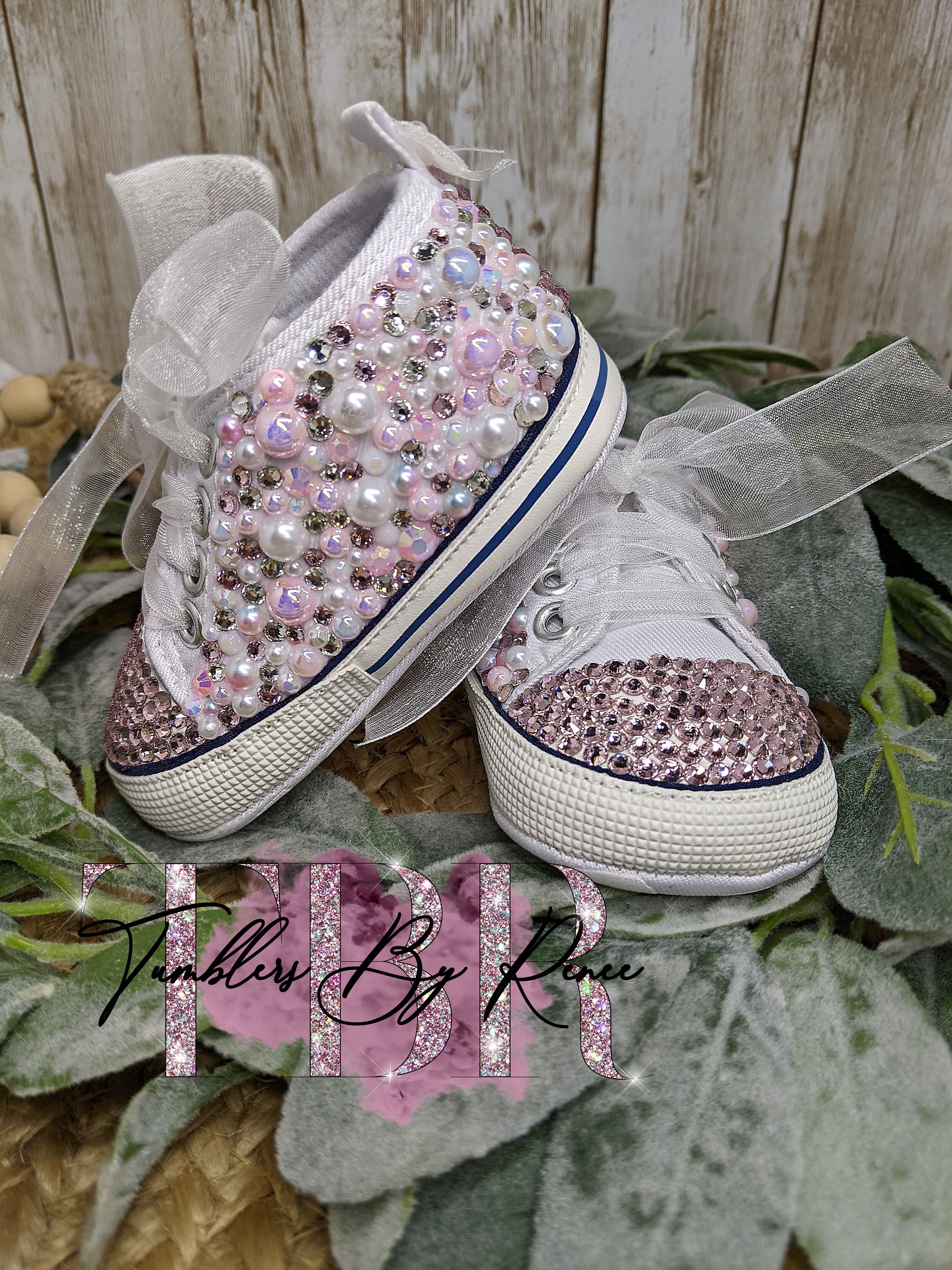 Baby Rhinestone Shoes Perfect Baby Shower Gift or Newborn Christening ...