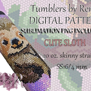 Niedliche Faultier Strassschablone skinny gerade ss16 Steine Muster Digitaler Download PNG Sublimation