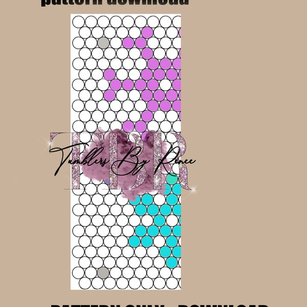 PASTEL SNOWFLAKE design 3 oz rhinestone template using 16 stones for the 3 oz mini straight Hogg,  Digital download, includes sublimation