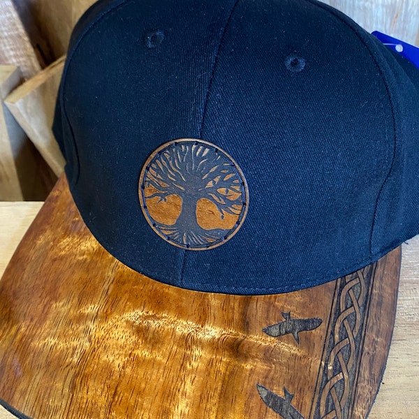 Sombrero con visera de madera Tree of Life