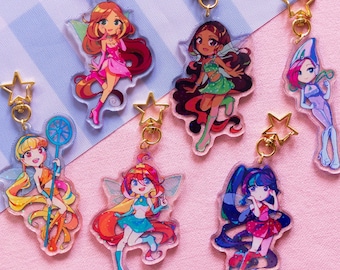 Winx Club Acrylic Charms / Keychains ~ Pixel Art / 3.5''/9cm - Etsy