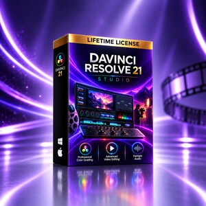 DaVinci Resolve Studio 21 Videobearbeitungssoftware – Lebenslange Lizenz (Sofort-Download)