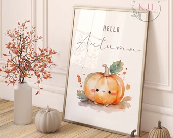 Hello Autumn print | Autumn Decor | Fall | Halloween Prints | Autumn Home Prints