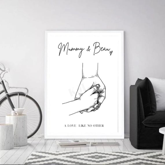 Mother And Child Holding Hands Wall Print A Love Like No Other Etsy Israel