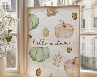 Hello Autumn print | Autumn Decor | Fall | Halloween Prints | Autumn Home Prints