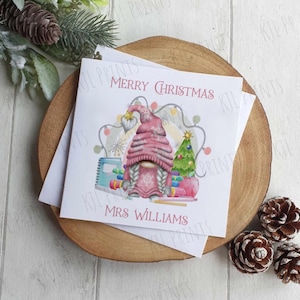 Tarjetas de Navidad para maestra / mujer / feliz Navidad / regalo de maestro