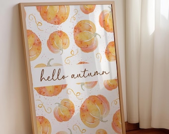 Hello Autumn print | Autumn Decor | Fall | Halloween Prints | Autumn Home Prints