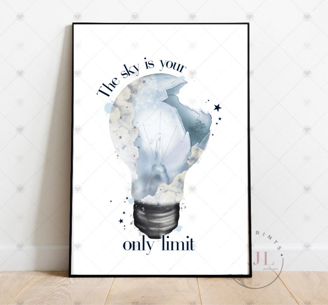 The Sky is Your Only Limit Wall Print | Positivity Prints - Etsy