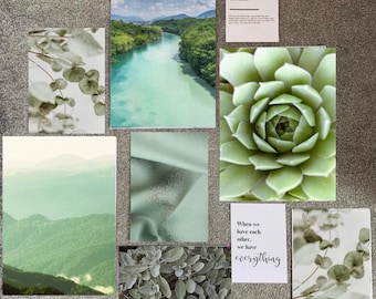 Sage Green Gallery Wall Art Prints - Set of 9