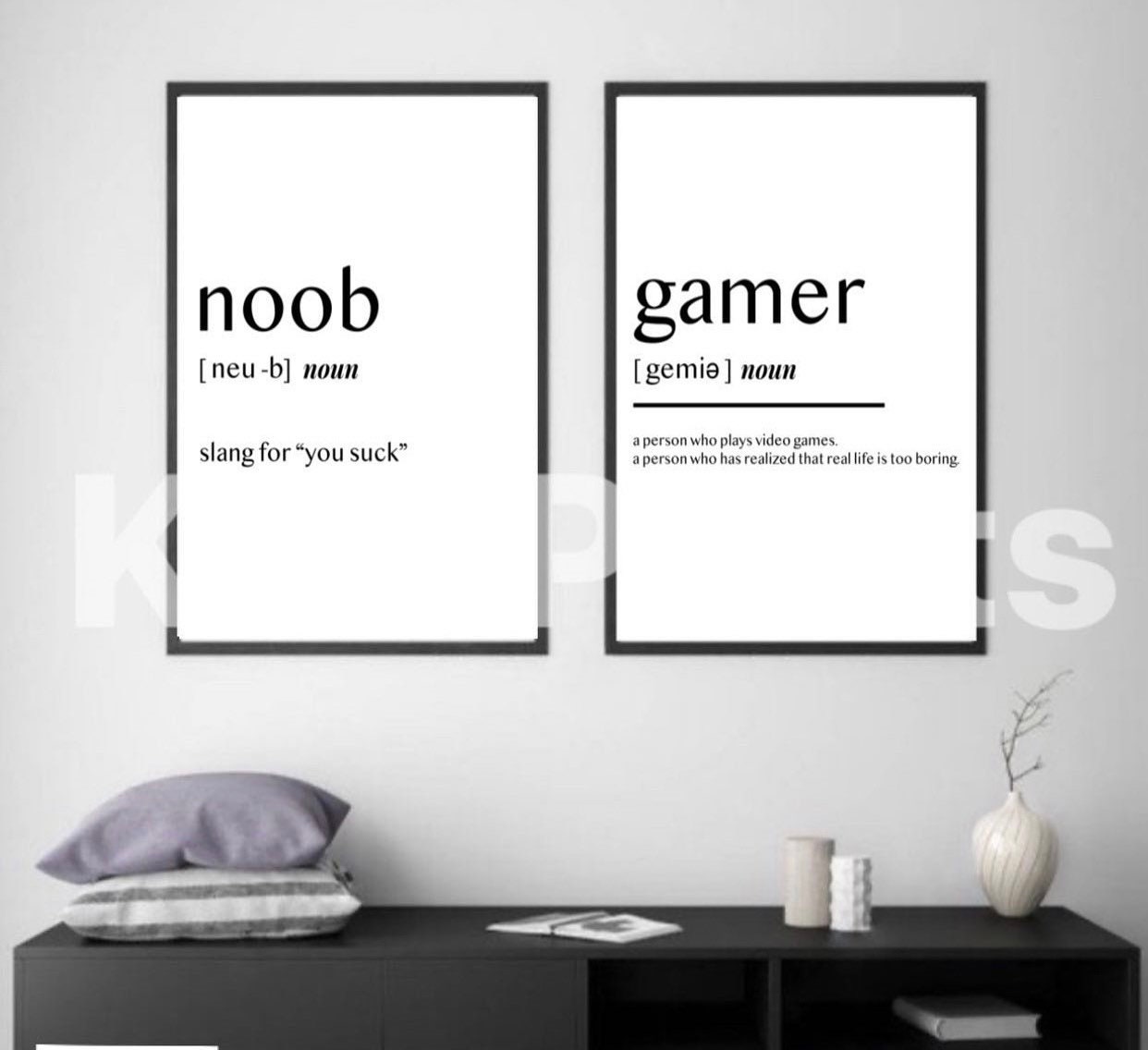 Big Oof Definition Noob Gaming Meme Dank Gag Gift Art Print