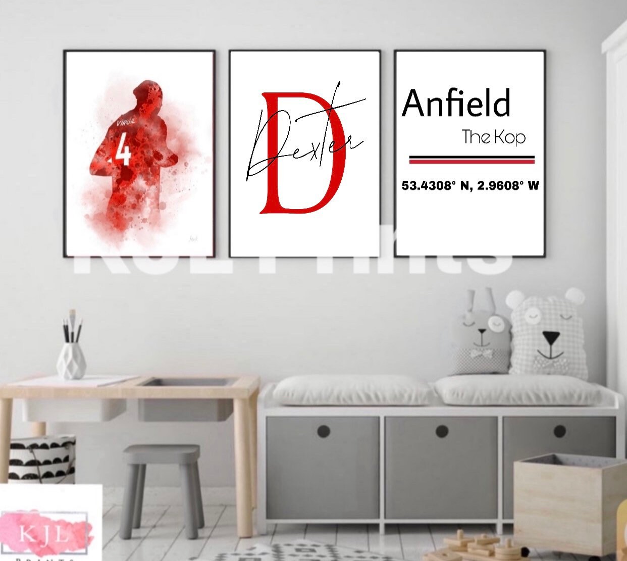 Set of three Liverpool fc wall prints home decor Etsy