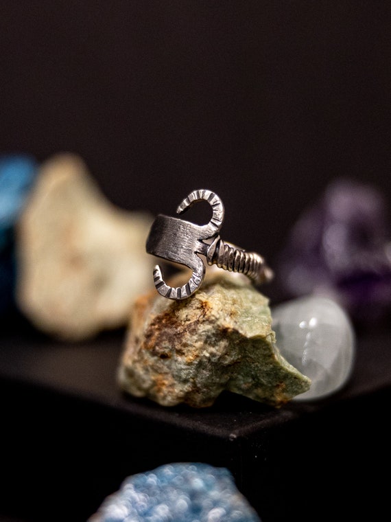sterling silver 925; handmade sword ring