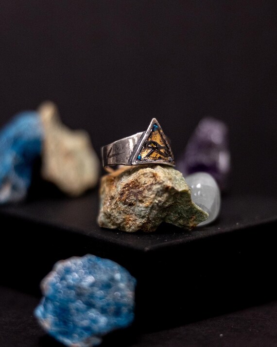 Amun-Ra : Mystical Majesty - Authentic Egyptian 925 Sterling Silver Ring