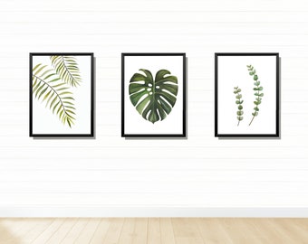 Set of Watercolour Leaf Prints (Mix & Match)