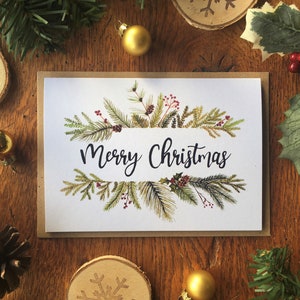 Weihnachts-Laub Karte