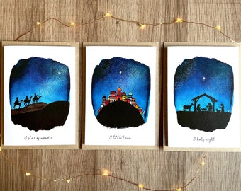 Watercolour Nativity Cards