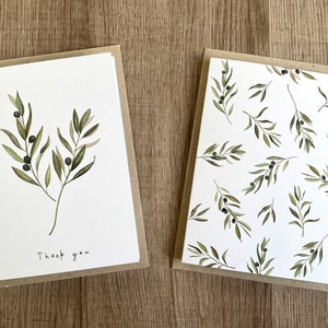 Tarjetas de la rama de olivo