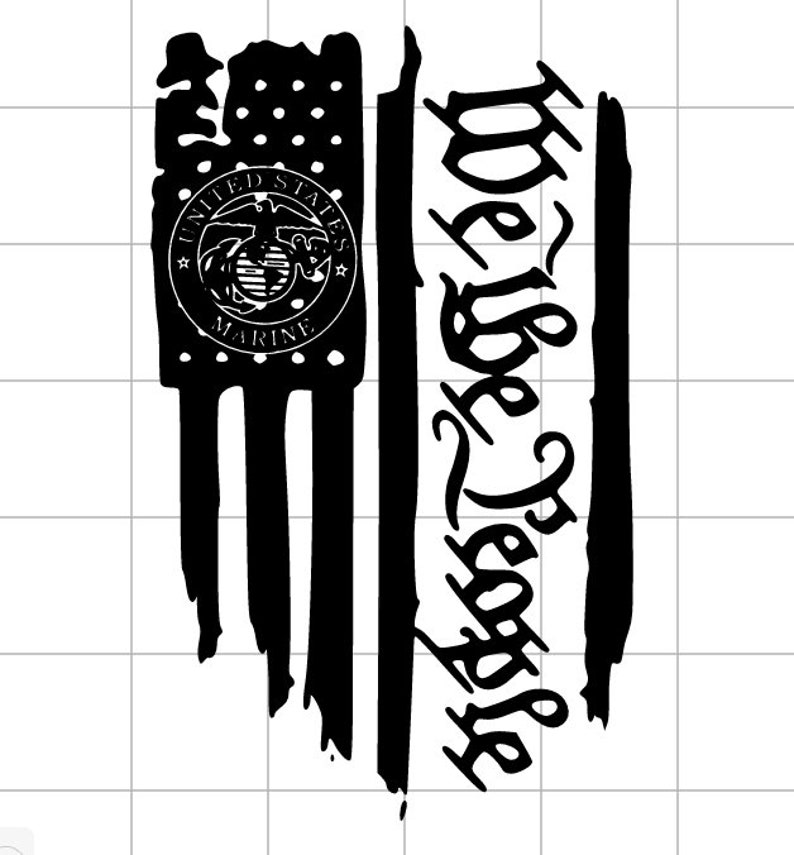 Download SVG File We The People Tattered and Distressed Flag with ...