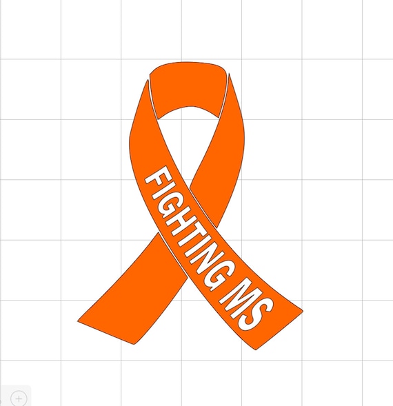 Fighting MS Awareness Ribbon SVG PNG and Pdf for Download to - Etsy