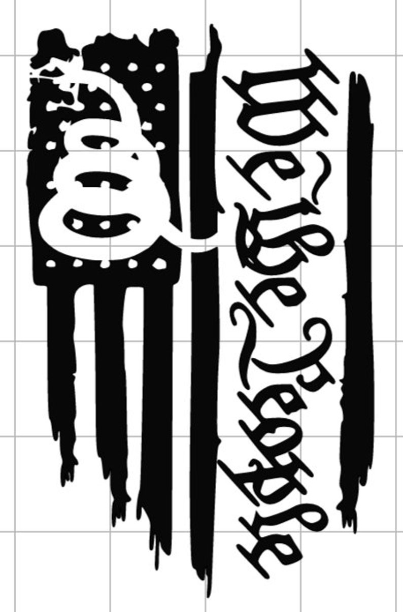 Download SVG File We The People Tattered Flag with Gadsden Snake | Etsy