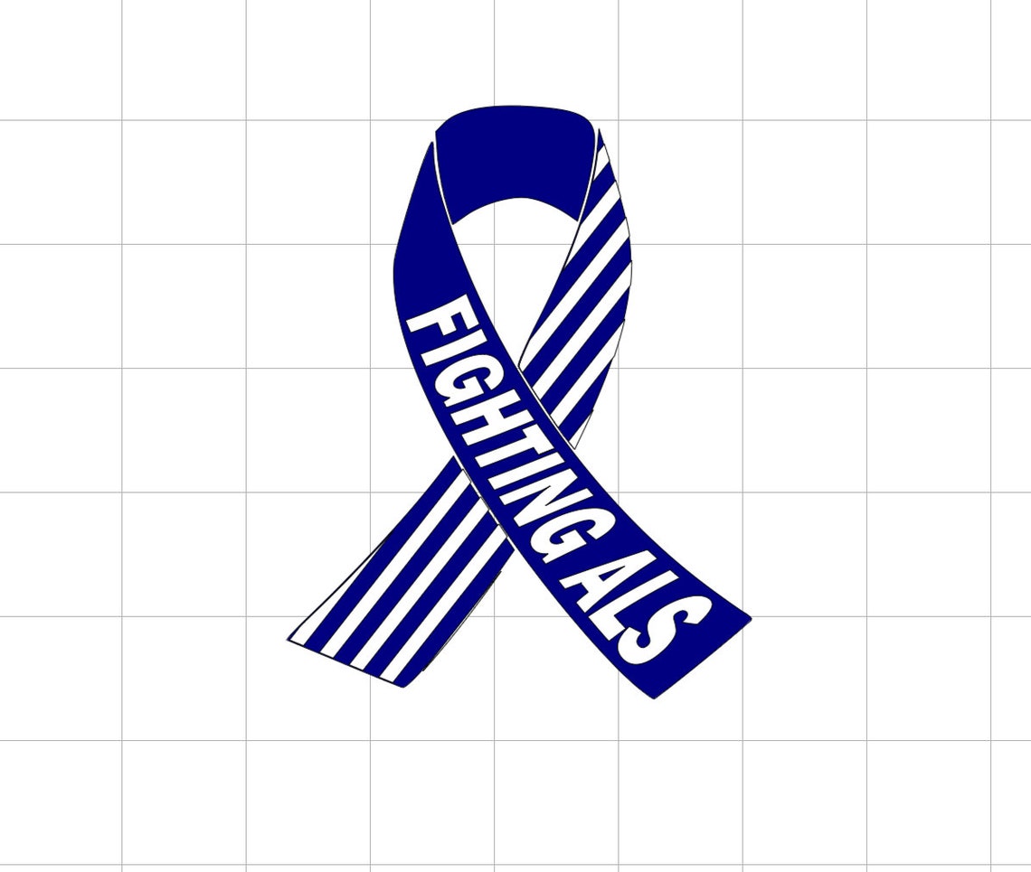 Svg File ALS Ribbon SVG Download ALS Awareness Ribbon Etsy
