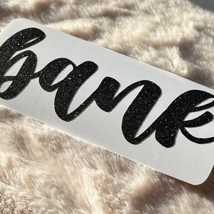 Etiquette pour enveloppes en vinyle (paillettes noires et plus de couleurs !)
