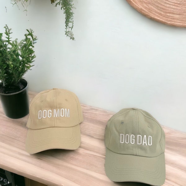 Dog Mom Hat, Dog Dad Hat, Dog Mom Baseball Cap, Dog Dad Baseball Cap, Dog Mom and Dad Hats, Gifts for Dog Mom, Gifts for Dog Dad