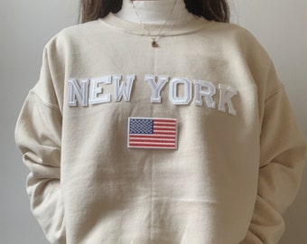 New York Sweatshirt | New York Crewneck | New York NYC Sweater | State Sweatshirt | Vintage Sweatshirt | College University Sweatshirt