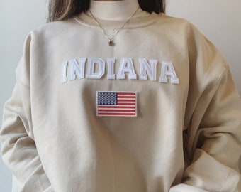 Indiana Sweatshirt | Indiana Crewneck | Indiana  Sweater | Indiana Shirt | Indianapolis Sweatshirt | Indianapolis Crewneck |Vintage Crewneck