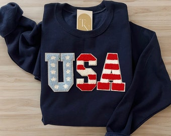 USA Sweatshirt, USA Crewneck, 4 juli Sweatshirt, 4 juli Trui, Amerikaanse Vlag Sweatshirt, US Flag Sweatshirt, US Flag Shirt