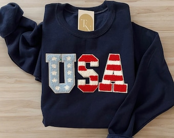 USA Sweatshirt, Usa Crewneck, 4th of July Sweatshirt, 4th of July Sweater, American Flag Sweatshirt,US Flag Sweatshirt, Sweatshirt for Women