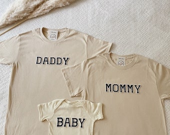 Matching Family Shirts | Baby Reveal Shirts | Pregnancy Announcement Ideas | Hospital Outfit Mom and Baby | Baby Shower Gifts | Mommy Daddy
