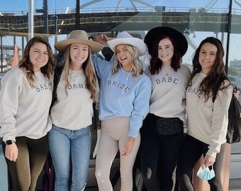 Bridesmaid Sweatshirts| Bachelorette Party Outfits| Bachelorette Sweatshirts | Bride Sweatshirt| Bridesmaid Outfits| Bridal Shower Sweater