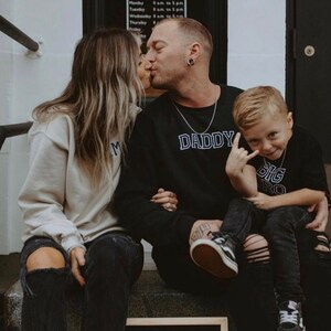 Mom and Dad Sweatshirt | Pregnancy Reveal Ideas | Mom Dad Baby Hospital Outfit | Baby Announcement | Mommy Sweatshirt | Daddy Sweatshirt image 3