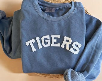 Comfort Colors® Custom College Sweatshirt, Custom High School Sweatshirt, College Shirt, School Mascot Sweatshirt, School Spirit Sweatshirt