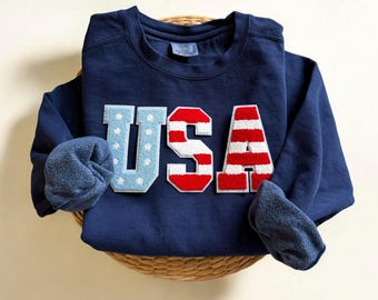Sudadera Comfort Colors USA, sudadera con la bandera estadounidense, sudadera del 4 de julio, camiseta con la bandera de EE. UU., sudadera del Día de los Caídos, sudadera patriótica