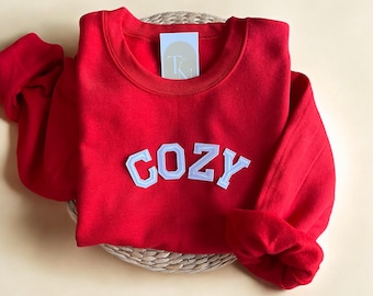 COZY Sweatshirt, Cozy Season Sweatshirt, Cozy Vibes Shirt, Cozy Sweaters, Winter Sweaters, Fall Crewneck, Sweater Weather Sweatshirt