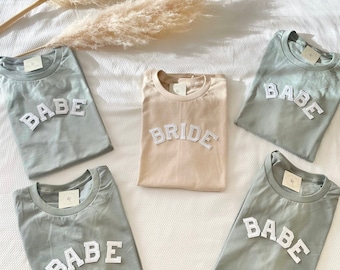 Bride Babe Shirts | Bridal Party Shirts | Bachelorette Party Shirts | Bride Shirt | Bridesmaid Shirts | Bride Squad Shirt | Bach Crew Shirts