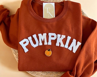 Pumpkin-sweater, Pumpkin Spice-sweater, vintage herfstsweater, herfsttrui met ronde hals, herfstsweater, herfsttrui, Thanksgiving-trui